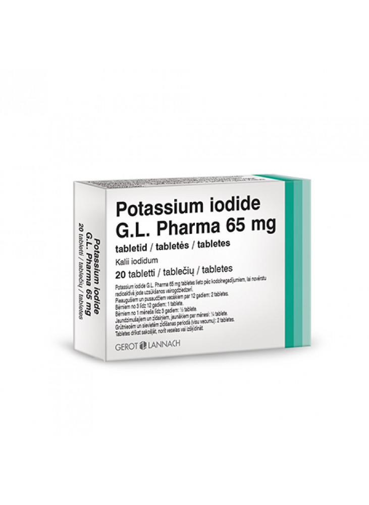 POTASSIUM IODIDE G.L. PHARMA, 65 mg, N20